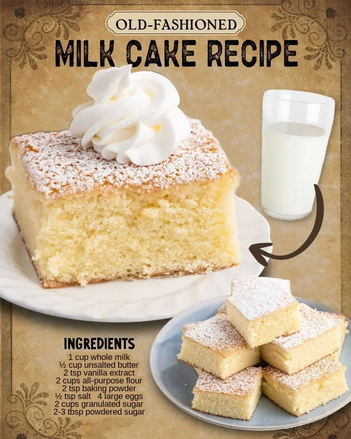 Delicious homemade Milk Cake served on a plate