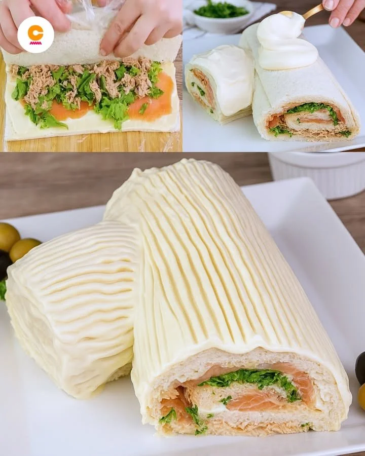 No-Bake Savory Christmas Log with fresh herbs and cheese on a festive platter