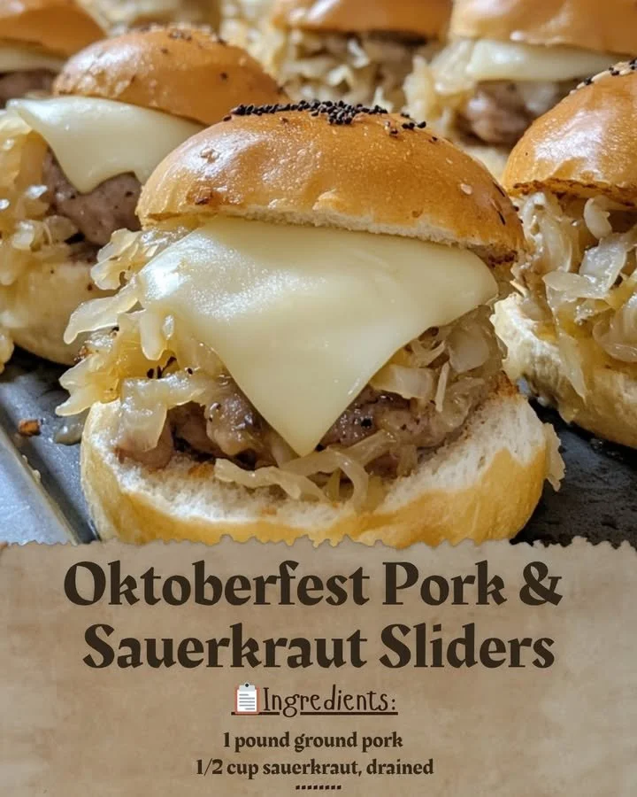 Delicious pork sliders with sauerkraut for October Fest celebration