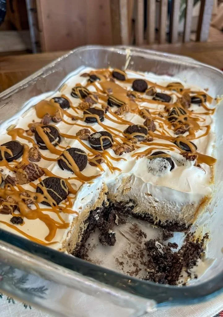 Delicious Peanut Butter Oreo No Bake Pie with chocolate crust and creamy filling