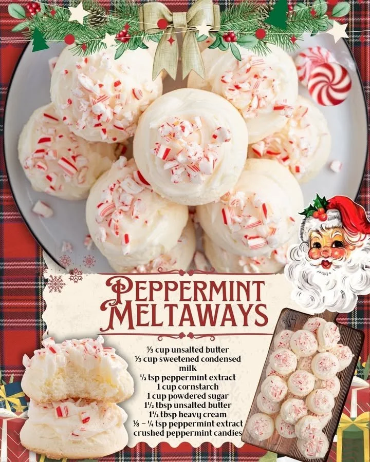 Delicious Peppermint Meltaways with a minty flavor and creamy texture
