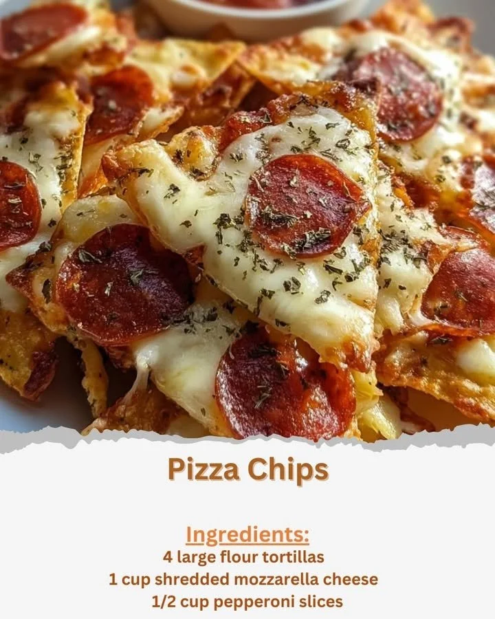 Crunchy Pizza Chips snack with savory toppings