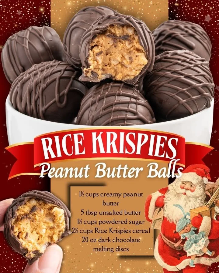 Delicious homemade Rice Krispies Peanut Butter Balls on a plate