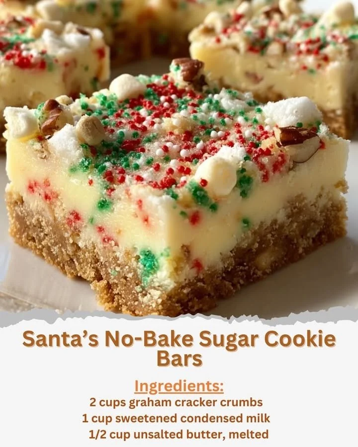 Santa’s No-Bake Sugar Cookie Bars