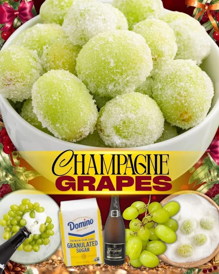 Delicious sugared champagne grapes on a platter ready for serving