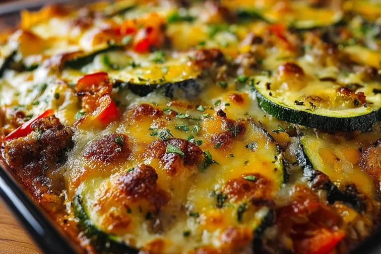 Delicious Tex-Mex Zucchini Bake loaded with flavor and healthy ingredients