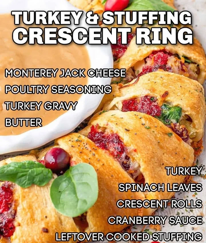 Turkey and Stuffing Crescent Ring baked to golden perfection