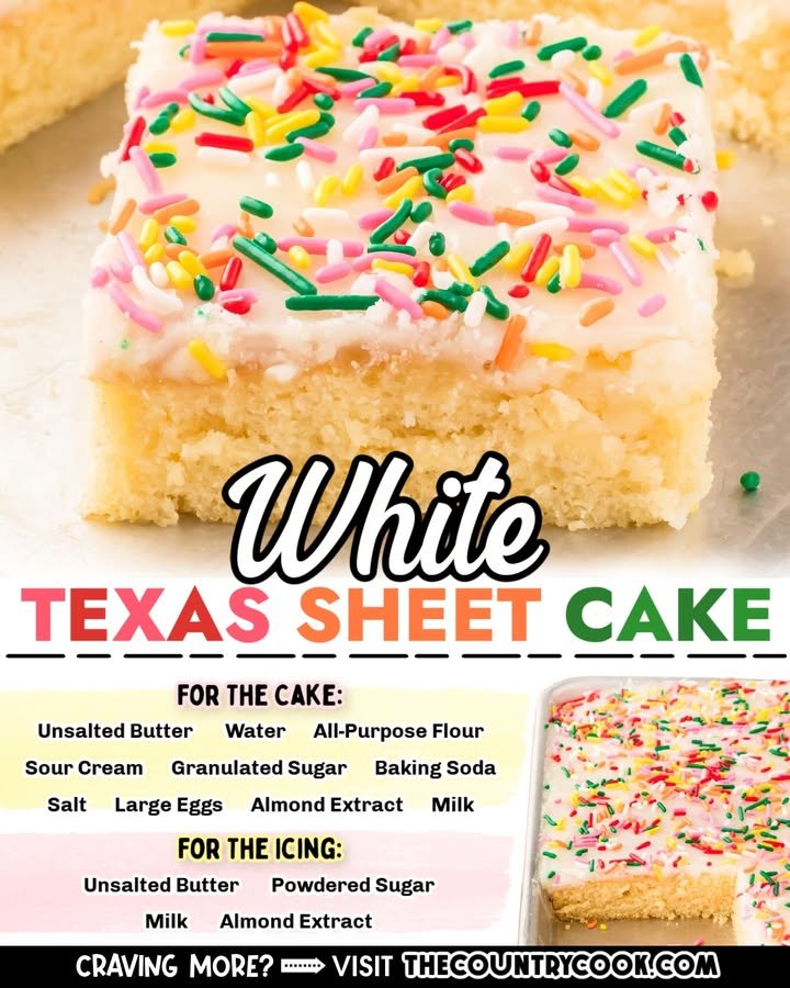 White Texas Sheet Cake