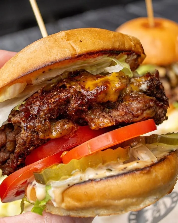 Gourmet burger and gift package featured in Up Close and Personal.