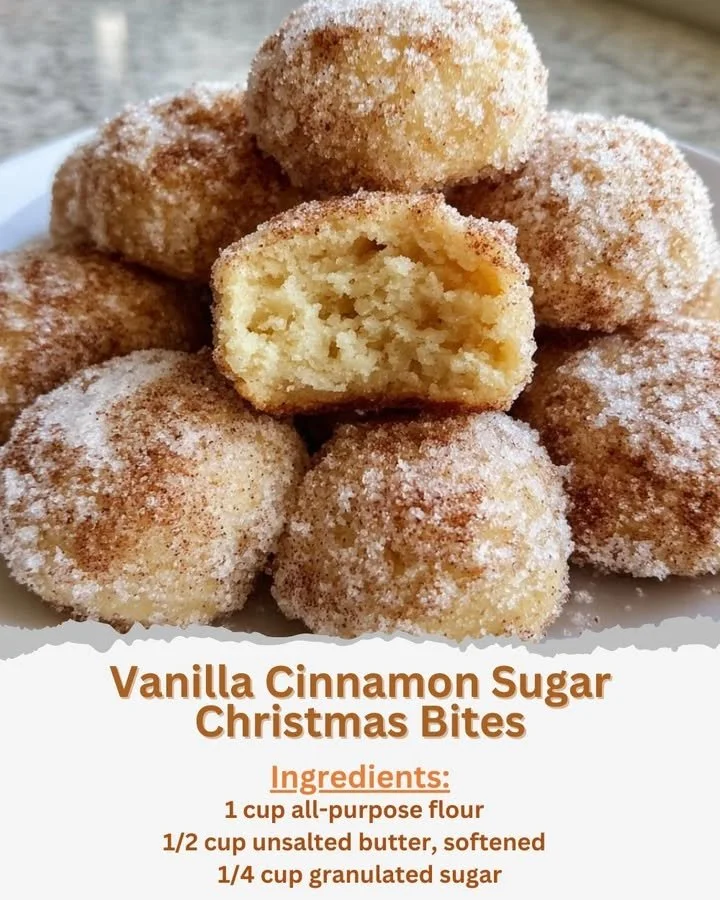 Vanilla Cinnamon Sugar Christmas Bites