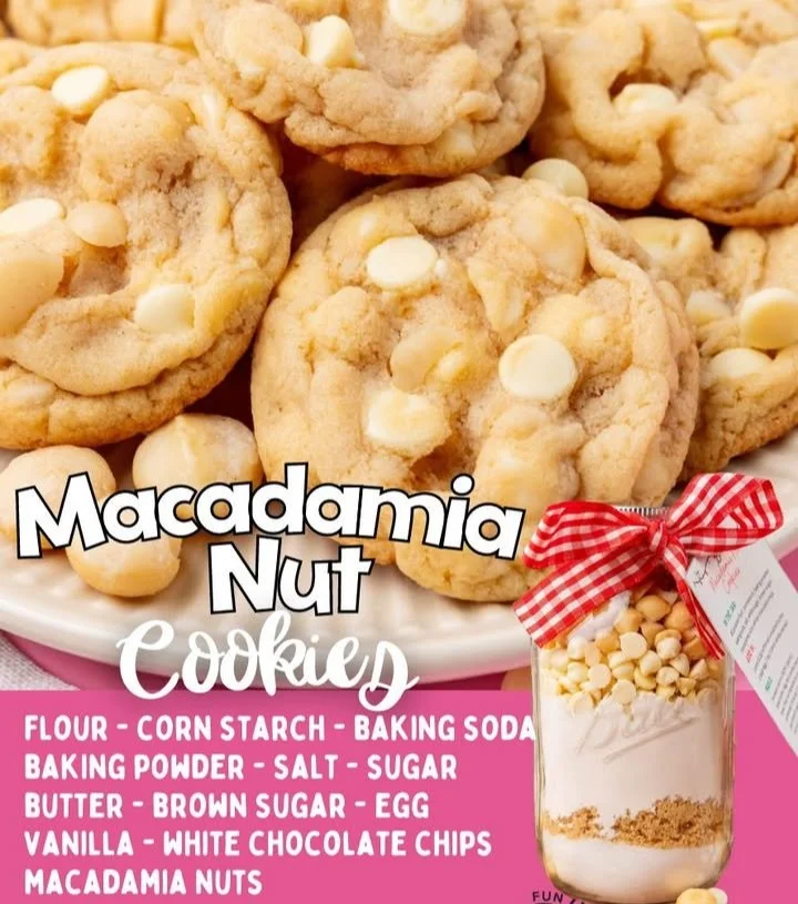 Delicious white chocolate macadamia nut cookies on a plate