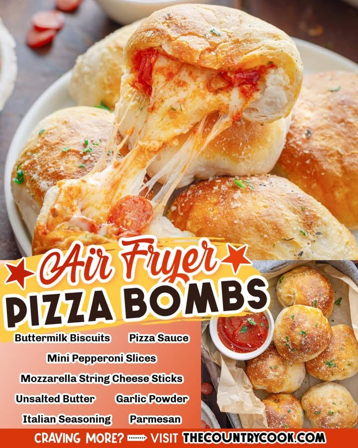Air Fryer Pizza Bombs